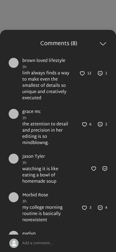 Comments Interface